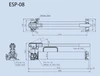 TECPOS ESP-08 dimensional reference; dimensions listed on the product page