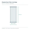Pleated Dust Filter Cartridge: schematic overview. Not to scale; final construction and dimensions confirmed in quotation.