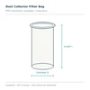 Dust Collector Filter Bag: schematic overview. Not to scale; final construction and dimensions confirmed in quotation.