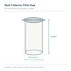 Dust Collector Filter Bag: schematic overview. Not to scale; final construction and dimensions confirmed in quotation.