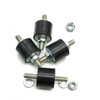 Male-Male Rubber Bobbin Mounts - Custom Metric Sizes - male-threaded bobbin examples with nuts