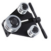 Manual three-roller tubing tool