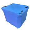Double-Wall Insulated Fish Handling Bin, 1230 ×1030 ×580 mm — MOQ Lot of 20 bins