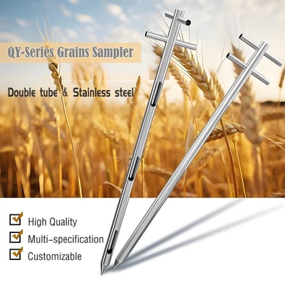 1m × 38mm Stainless Steel Three-Zone Grain Sampling Probe