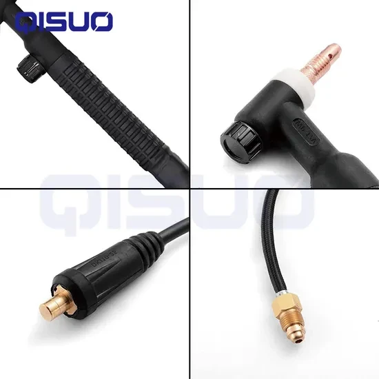 WP17V Air-Cooled TIG Torch – 4 m, 10–25 Connector – configuration reference