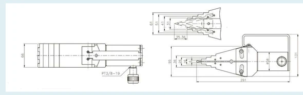 TECPOS TFS 661 dimensional reference; dimensions listed on the product page