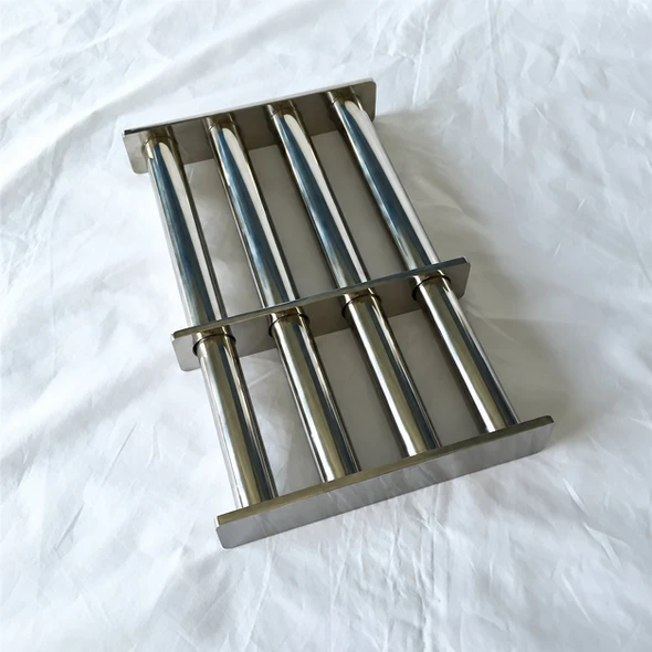 Four-Bar Easy-Clean Magnetic Grate - Custom Dimensions - inner assembly partly withdrawn