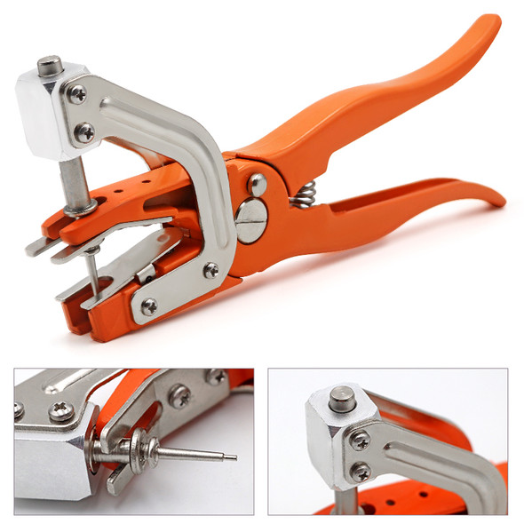 Aluminum Alloy Livestock Ear Tag Applicator Eartag Installing Tools Painless
