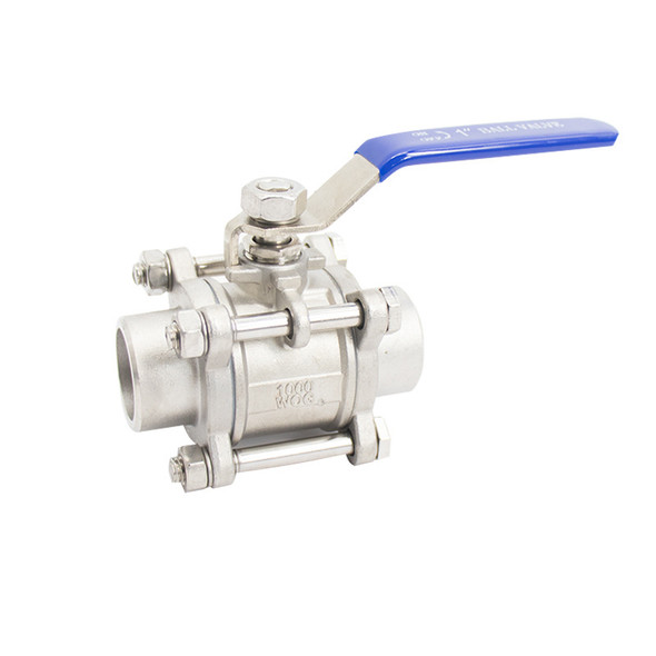 SS316 3-Piece Full-Port Ball Valve 1 in BSP 1000 WOG
