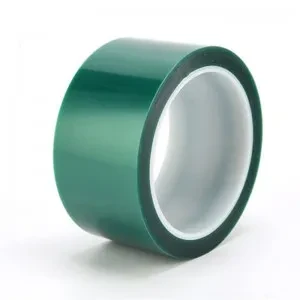 Green Polyester Masking Tape, 20 mm ×50m, Silicone Adhesive — MOQ Lot of 100 rolls