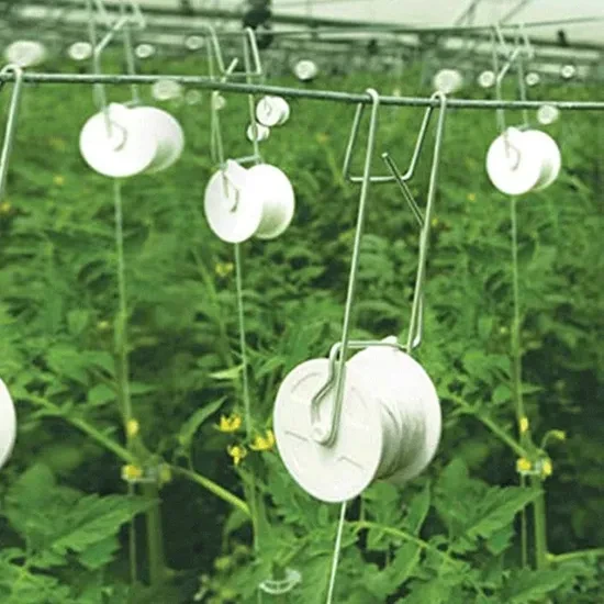Greenhouse Tomato Support Hooks with Trellis Twine — MOQ Lot of 1,200 pieces