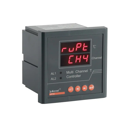 Acrel ARTM-8 Pt100 temperature monitor front and side view