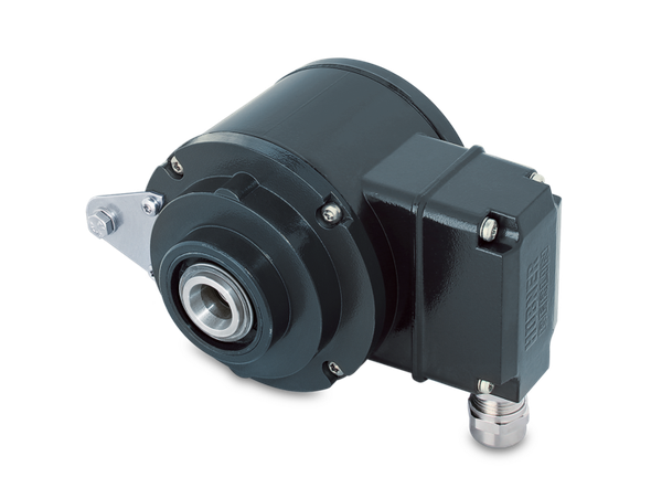 Baumer HOG10 heavy-duty incremental encoder with terminal box