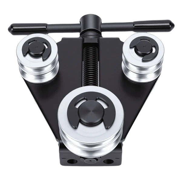 Three-roller brake tube straightener and bender