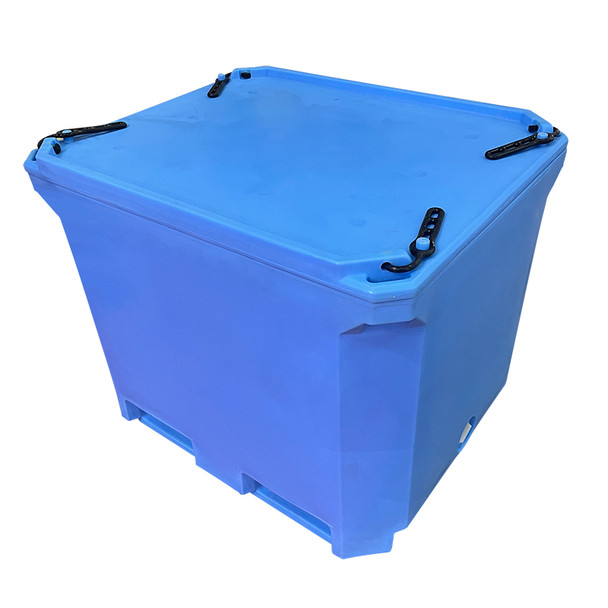 Double-Wall Insulated Fish Handling Bin, 1230 ×1030 ×580 mm — MOQ Lot of 20 bins