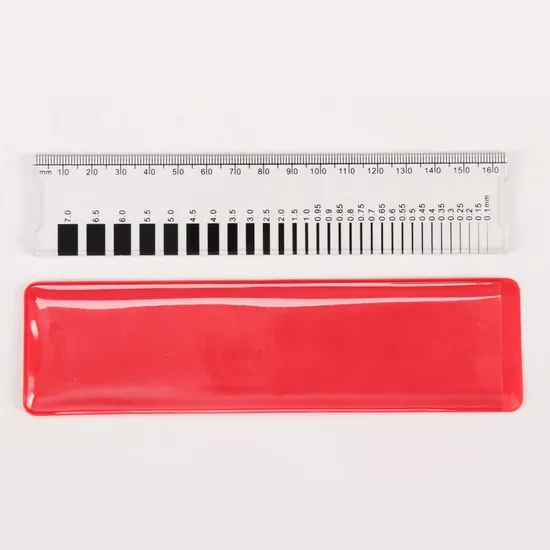 CW01 Transparent Concrete Crack Width Gauge, 0–165 mm
