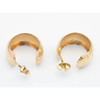 Second Hand 9ct Gold Wide Engraved Hoop Earrings