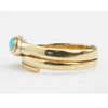 Vintage 14ct Gold Turquoise Set Snake Ring