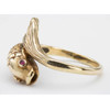 Second Hand 9ct Gold Fish Ring Ruby Eyes