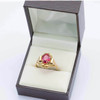 Vintage 18ct Gold Single Stone Synthetic Ruby Ring