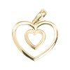 Second Hand 14ct Gold Heart in Heart Pendant