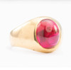 Second Hand 18ct Gold Synthetic Ruby Signet Ring