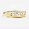 Antique 18ct Gold Old Cut 5 Stone Diamond Gypsy Ring - Angled View