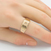 Second Hand 1970s 9ct Gold Square Faced Diamond Signet Ring
