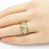 Second Hand 9ct Gold Textured Bombe Ring