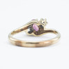 Second Hand 9ct Gold Ruby and Diamond 3 Stone Twist Ring