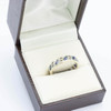 Second Hand 9ct White Gold Sapphire and Diamond Full Eternity Ring