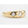 Antique 18ct Gold 3 Stone Old Cut Diamond Gypsy Ring