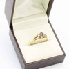 Second Hand 1970s 9ct Gold Ruby and Diamond 3 Stone Ring