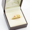 Antique Victorian 18ct Gold Pearl and Ruby Gypsy Ring