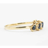 Second Hand 14ct Gold Marquise Sapphire and Diamond Half Eternity Ring 