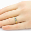 Vintage 18ct Gold 5 Stone Sapphire and Diamond Ring
