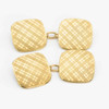 Vintage 9ct Gold Patterned Chain Cufflinks