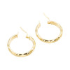 Second Hand 18ct Gold Square Edged Hoop Earrings