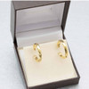 Second Hand 18ct Gold Square Edged Hoop Earrings