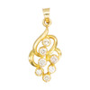 Second Hand 20ct Gold 7 Stone Diamond Floral Pendant