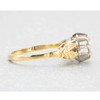 Vintage 18ct Gold 0.25 Carat Diamond High Set Solitaire Engagement Ring - Side View