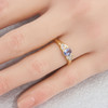 Second Hand 18ct Gold Tanzanite & Trefoil Diamonds Cluster Ring
