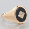 Second Hand 9ct Gold Oval Onyx Signet Ring