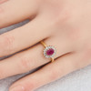 Second Hand 18ct Gold Ruby & Diamond Cluster Ring