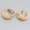 Second Hand 9ct Gold Semi-Textured Hoop Earrings