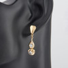 Second Hand 14ct Gold Cubic Zirconia Drop Earrings