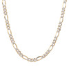 Second Hand 9ct Gold 24” Diamond Cut Figaro Chain Necklace