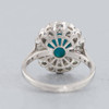 Second Hand 18ct Gold Turquoise and Diamond Cluster Ring