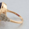 Vintage 18ct Gold Large Cabochon Amethyst Dress Ring