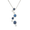 9ct White Gold Sapphire & Diamond Journey Pendant & Chain